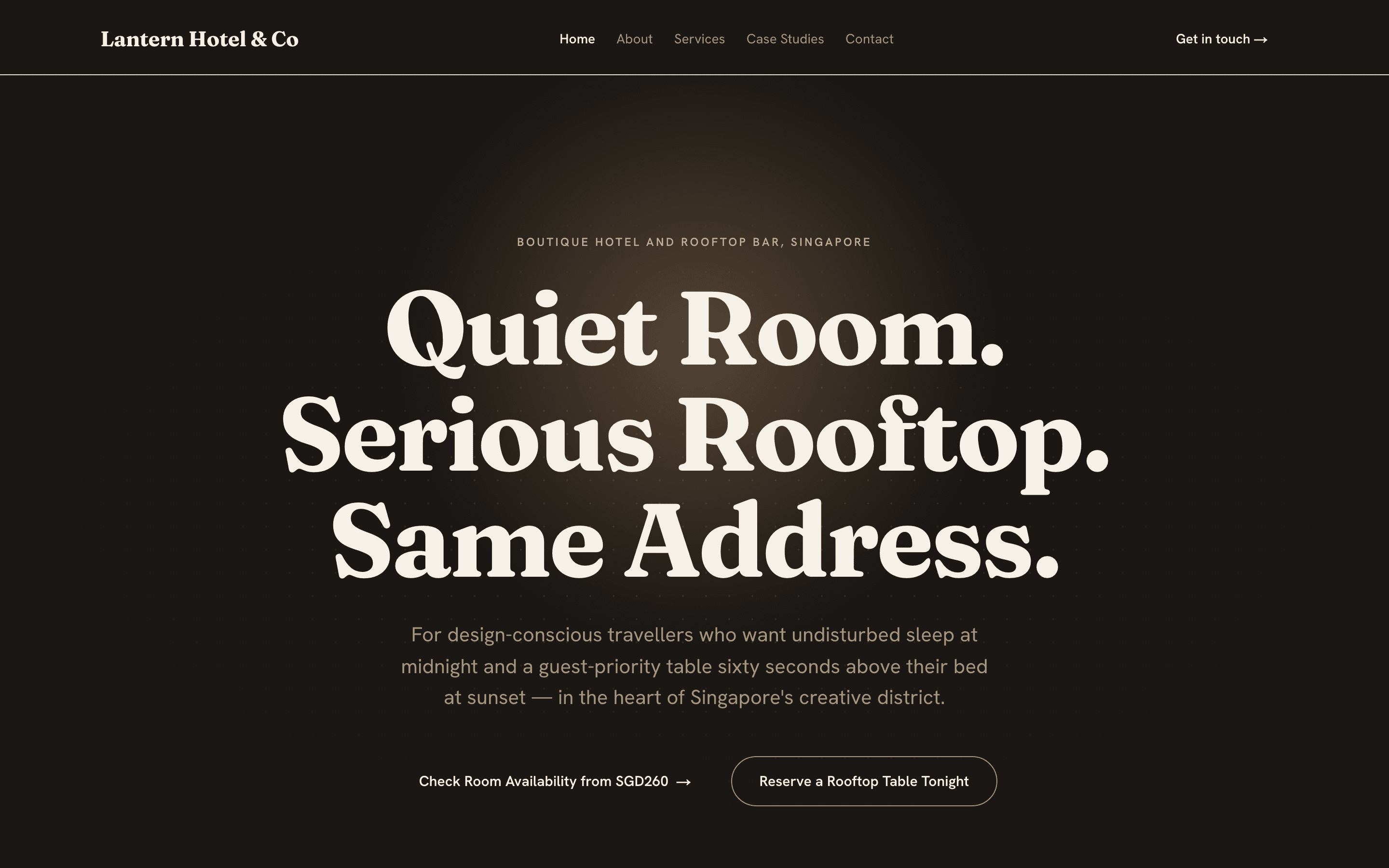 Lantern Hotel & Co homepage
