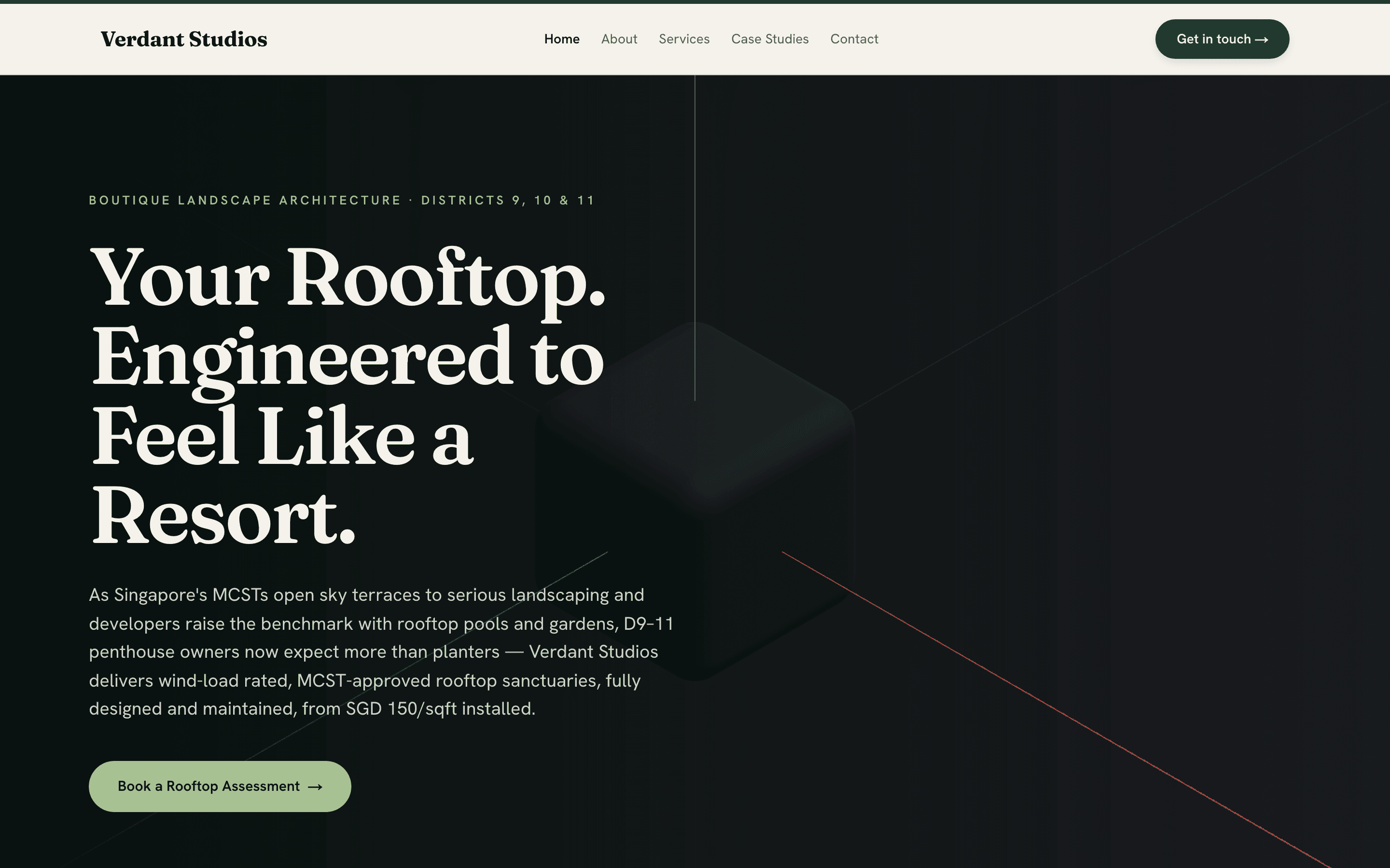 Verdant Studios homepage